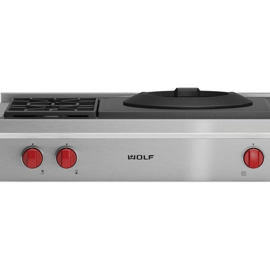 Wolf SRT362W 36″ Sealed Burner Rangetop with Wok Burner