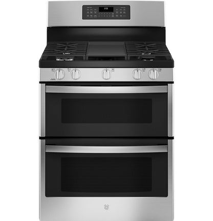 GE JGBS86SPSS 30" Free-Standing Gas Double Oven Convection Range – Stainless Steel
