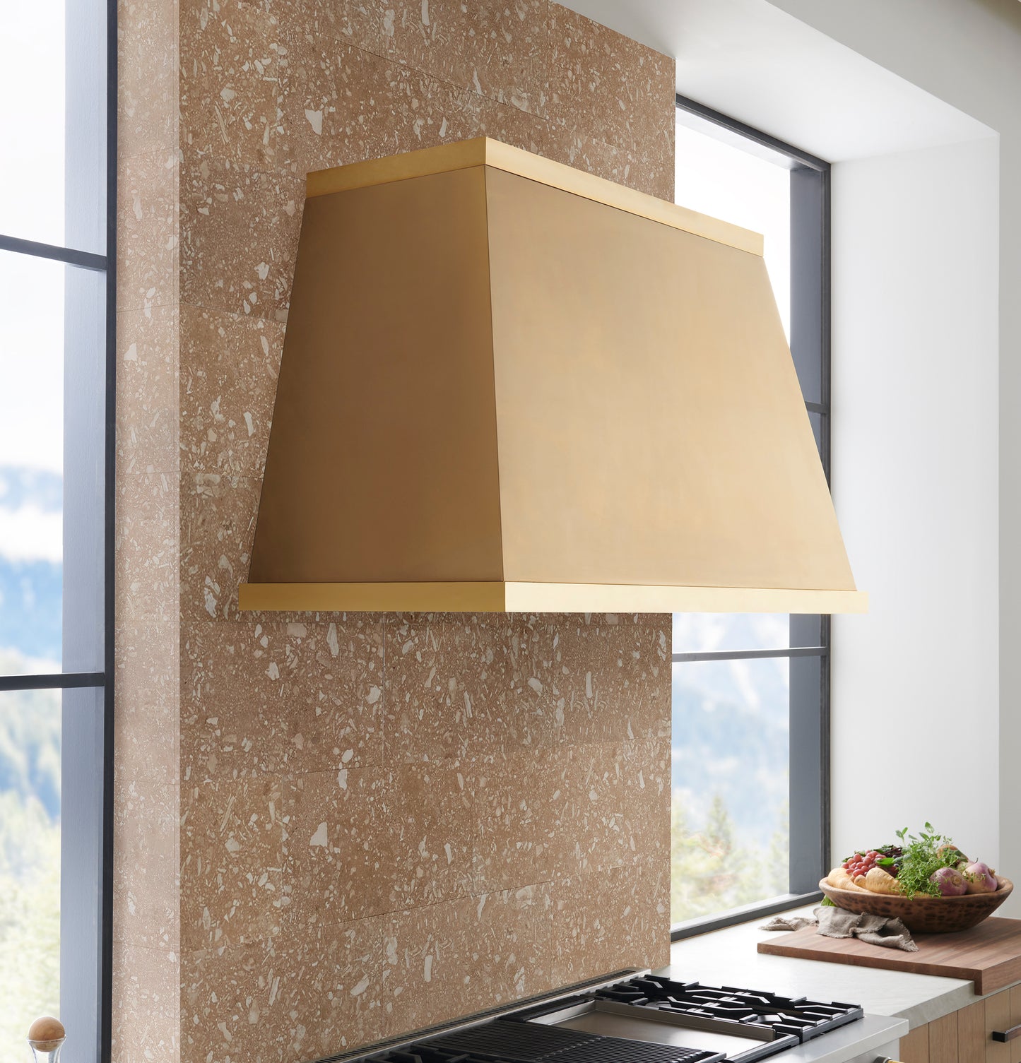 Monogram ZVC53DWB1 53" Custom Designer Wall Hood - Brass