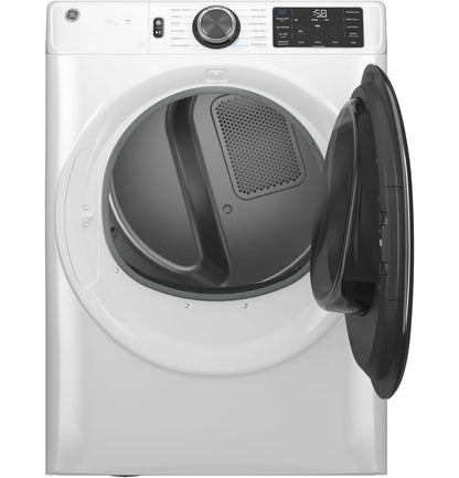 GE® ENERGY STAR® GFD65ESSVWW 7.8 cu. ft. Capacity Smart Front Load Electric Dryer with Sanitize Cycle
