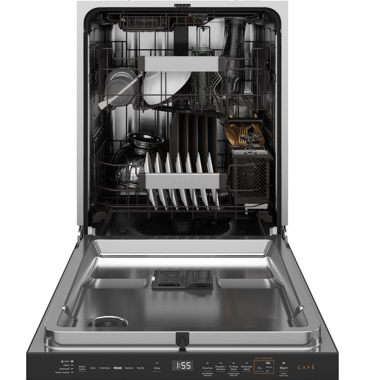 Cafe CDP888M5VS5 24" CustomFit Smart Built-In Dishwasher in Platinum Glass