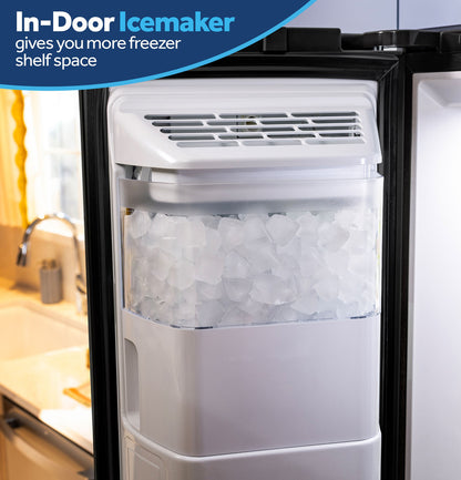 GE GZE24NGYBB 36" ENERGY STAR® Counter-Depth Side-by-Side Refrigerator – 23.6 Cu. Ft. – Black