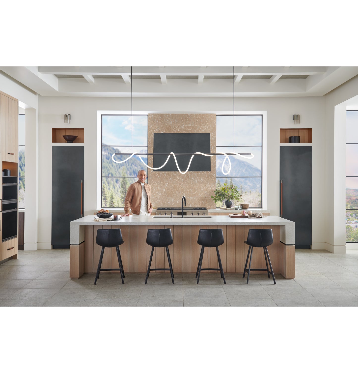 Monogram ZVC53DWTT 53" Custom Designer Wall Hood - Titanium