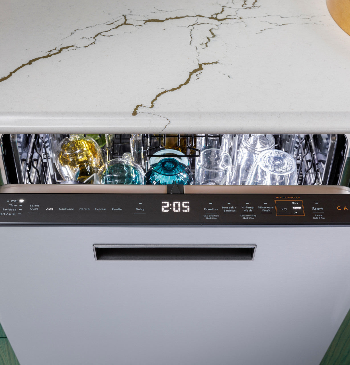 Cafe CDP888M5VS5 24" CustomFit Smart Built-In Dishwasher in Platinum Glass